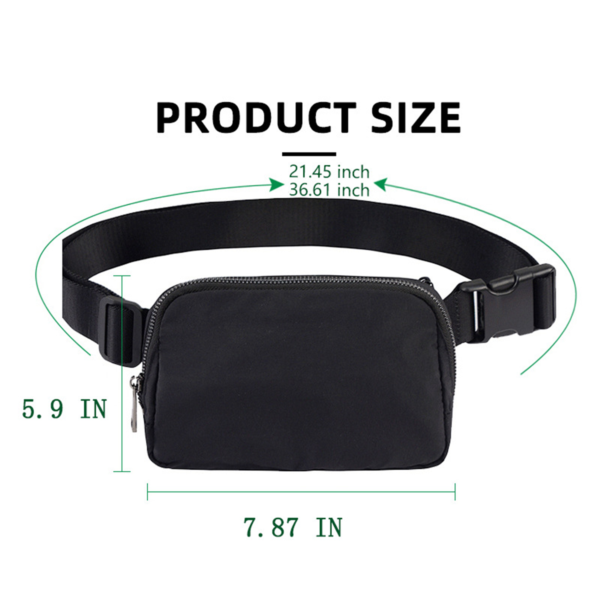 Water-Resistant Mini Belt Bag with Adjustable Strap 5