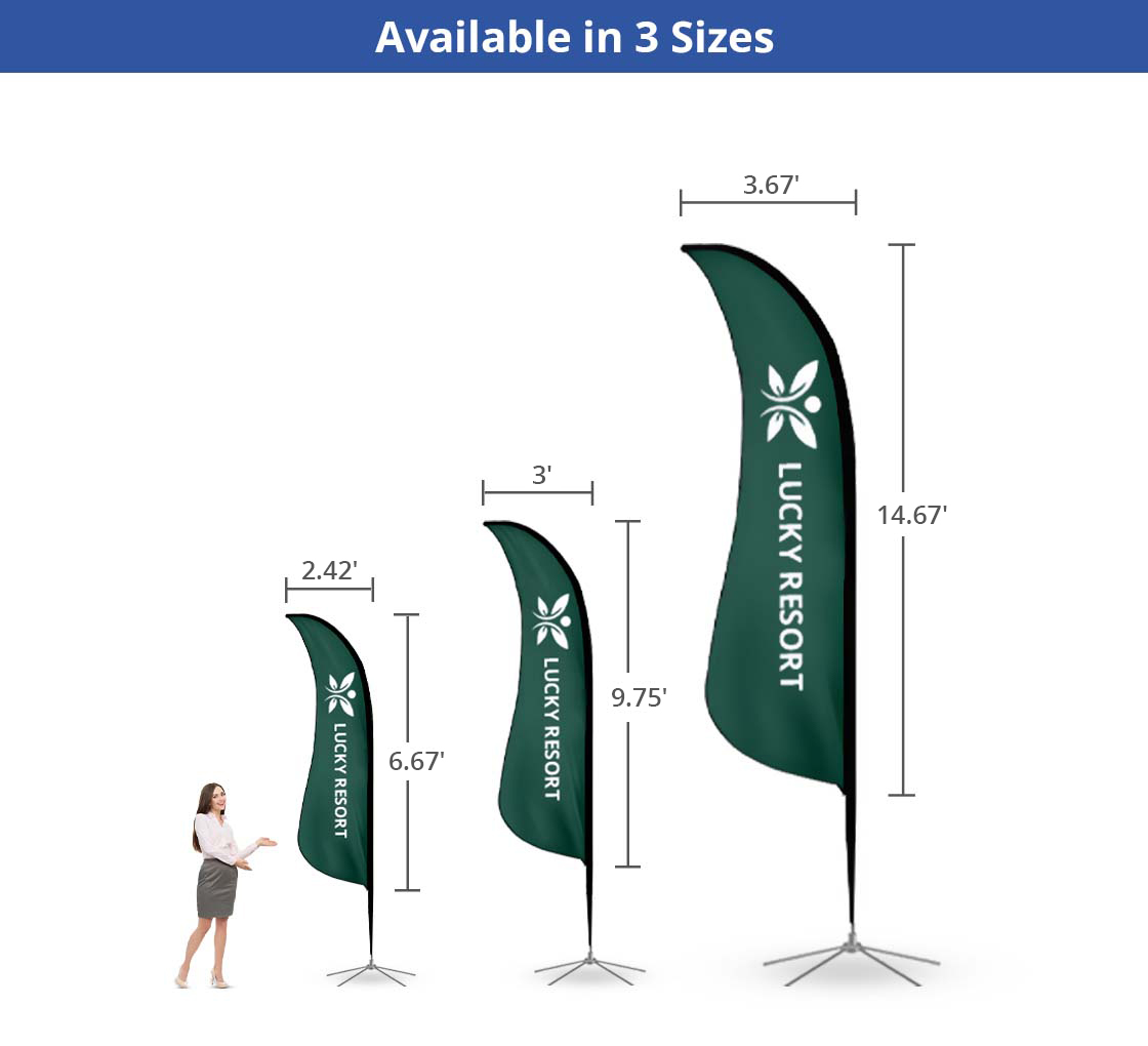 Shark Fin Flags, Single Sided Package (2.42ft x 6.67ft) 13