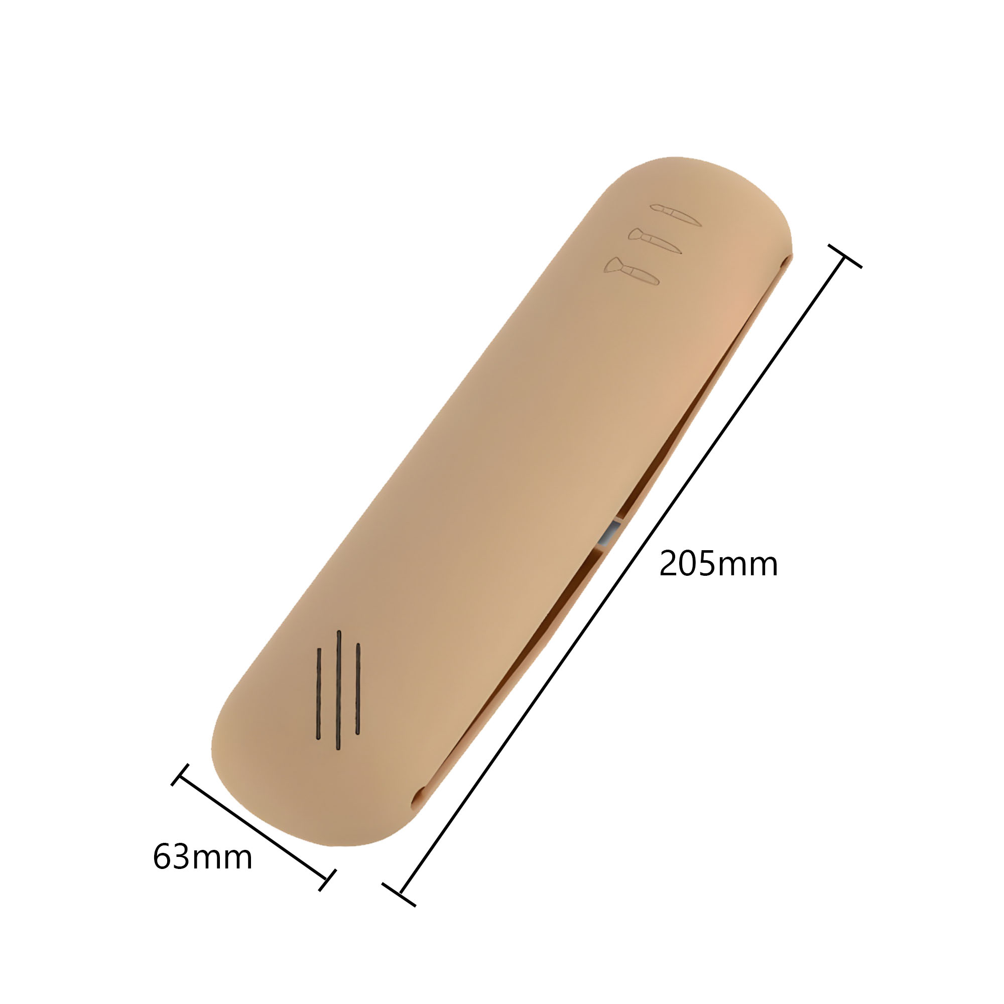 MOQ50 Silicone Portable Makeup Brush Storage Bag 5