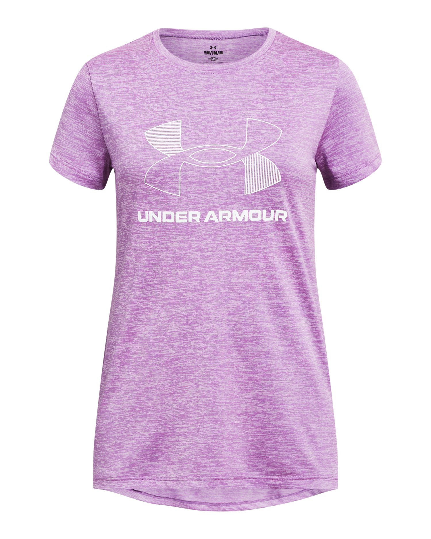UA Tech Twist Big Logo Girls' Short Sleeve 26