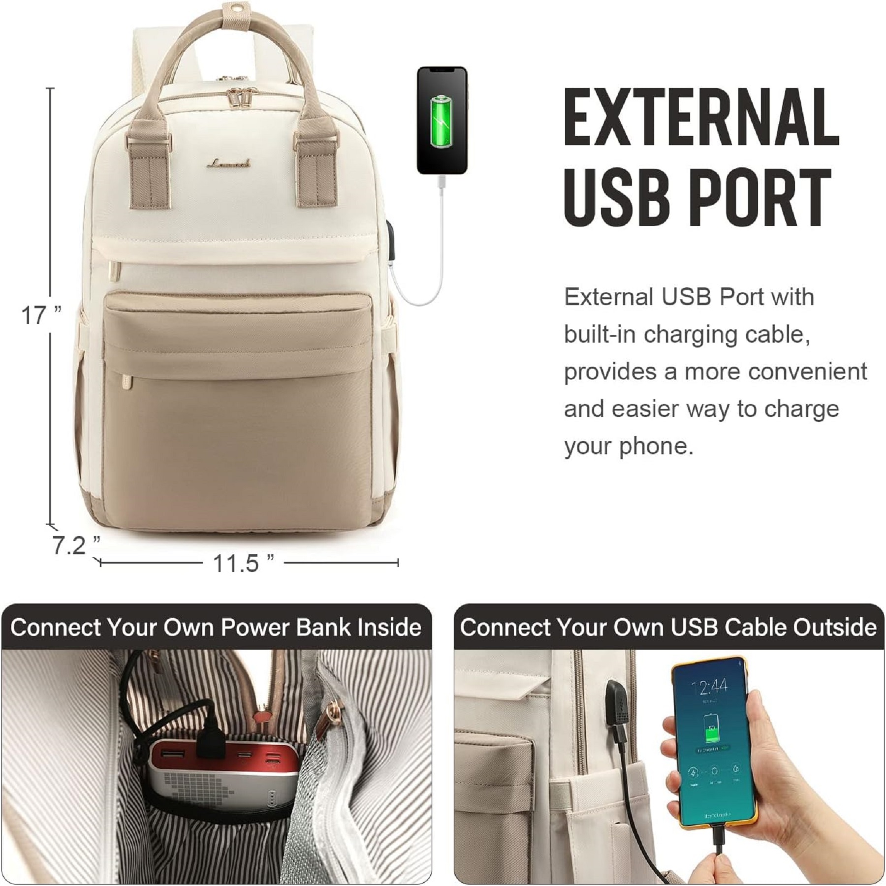 15.6 Inch Laptop Bag with USB Port 7