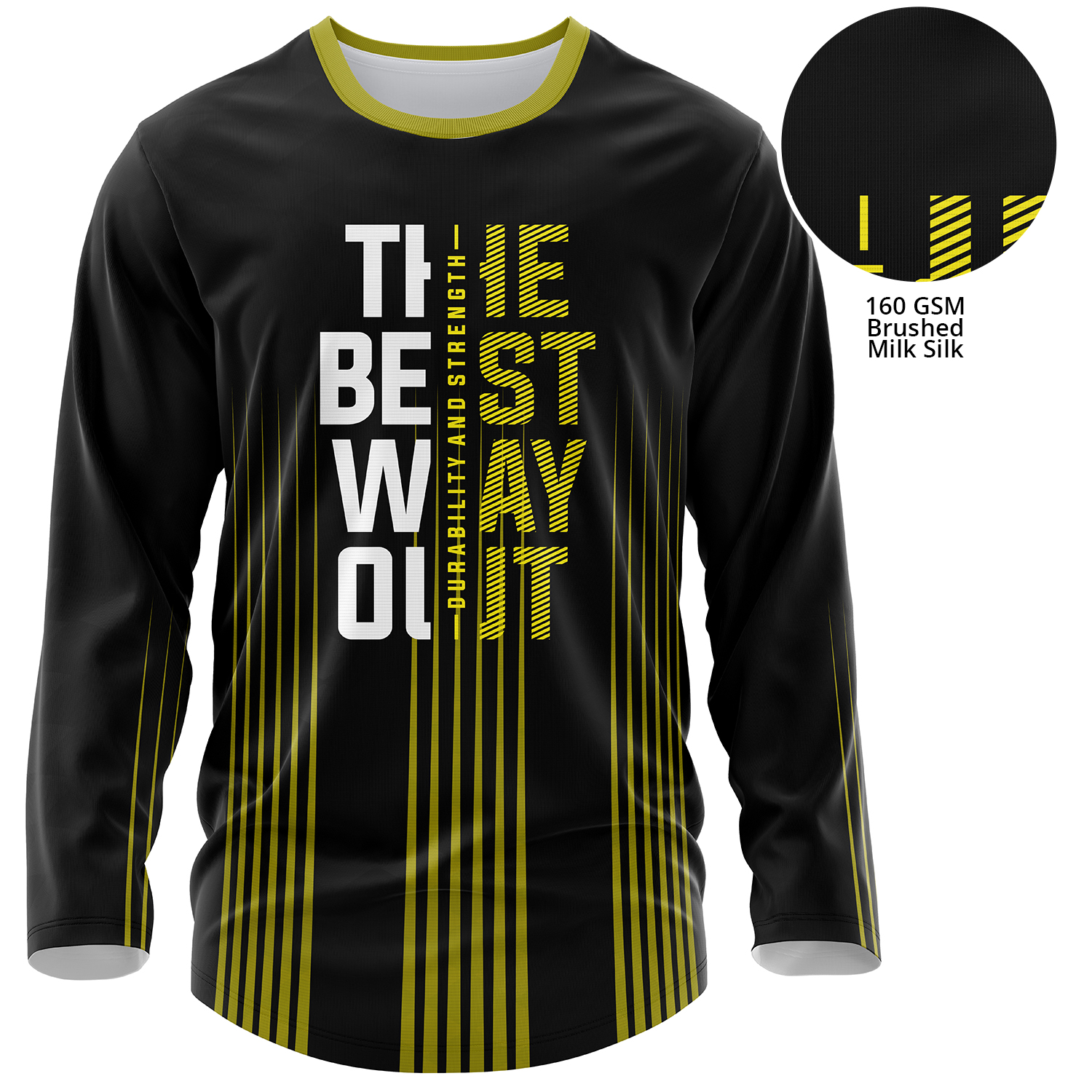 Youth 160 GSM Brushed Milk Silk Sublimation Long Sleeve T-shirt