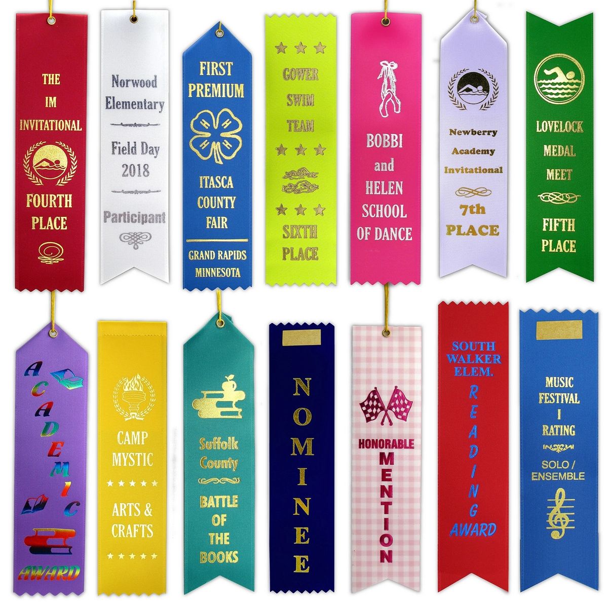 Custom Finished Top Award Ribbons