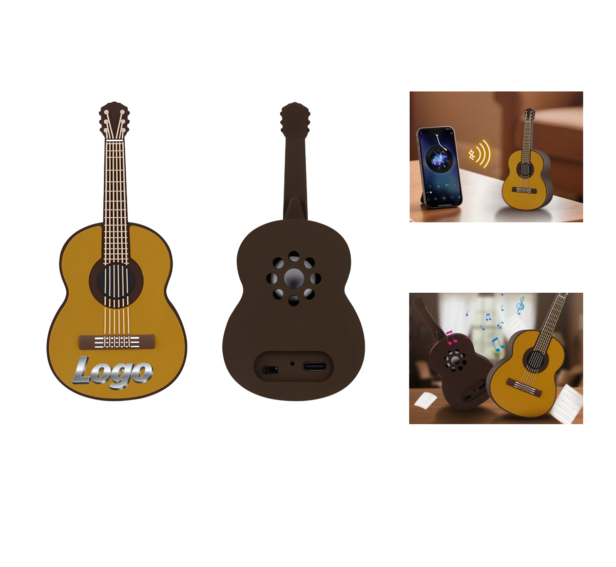 Guitar-Shaped Wireless Bluetooth Speaker