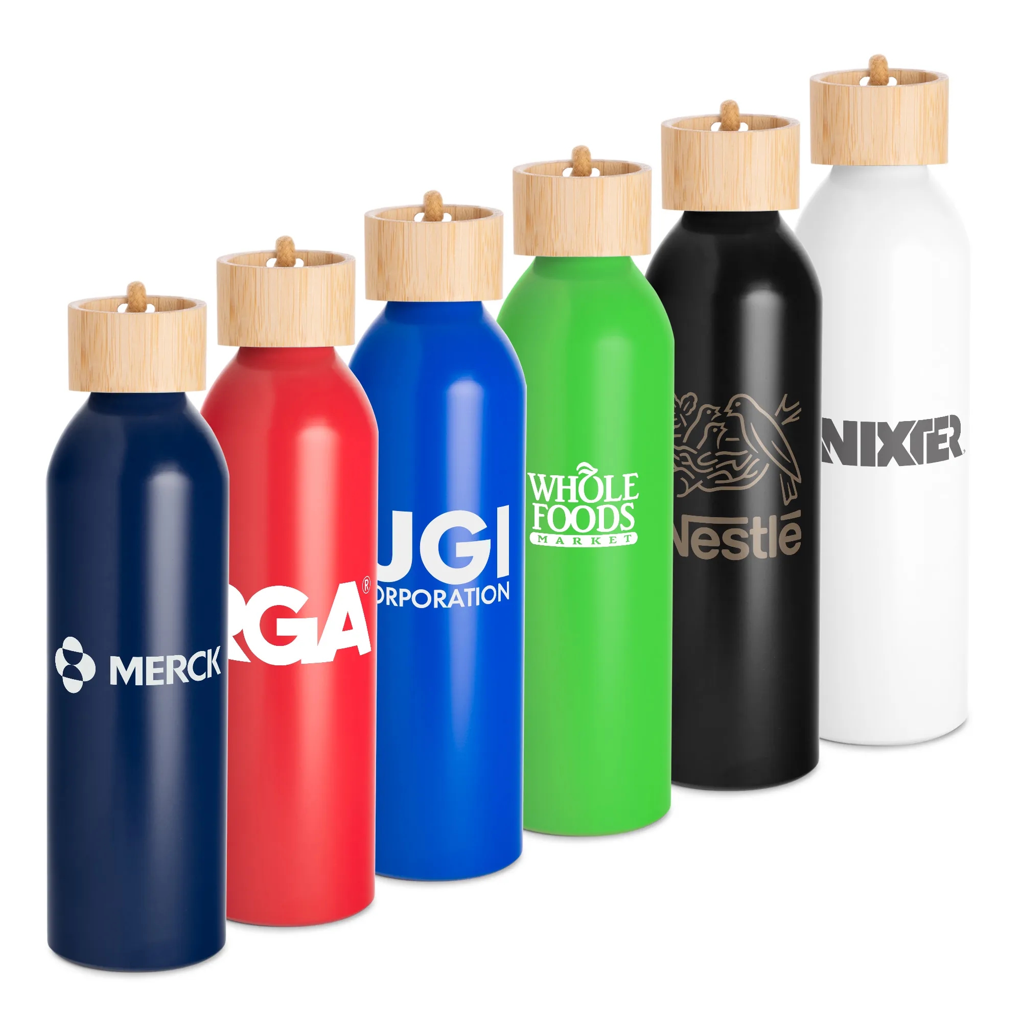 Meriden Sustainable Aluminum Bottle with Bamboo Lid &Cotton 27