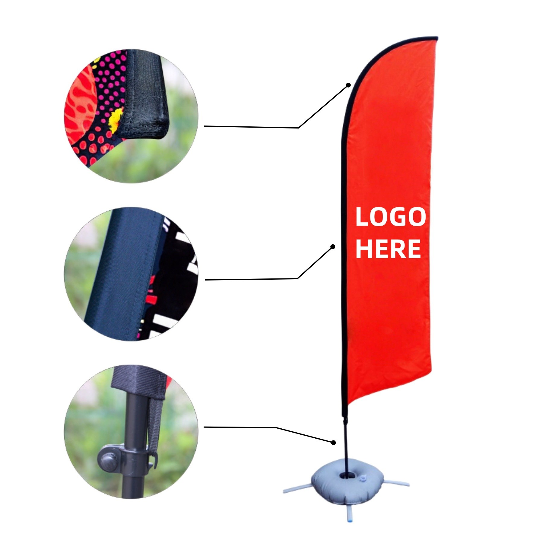10ft Feather Flag with Pole and Stake