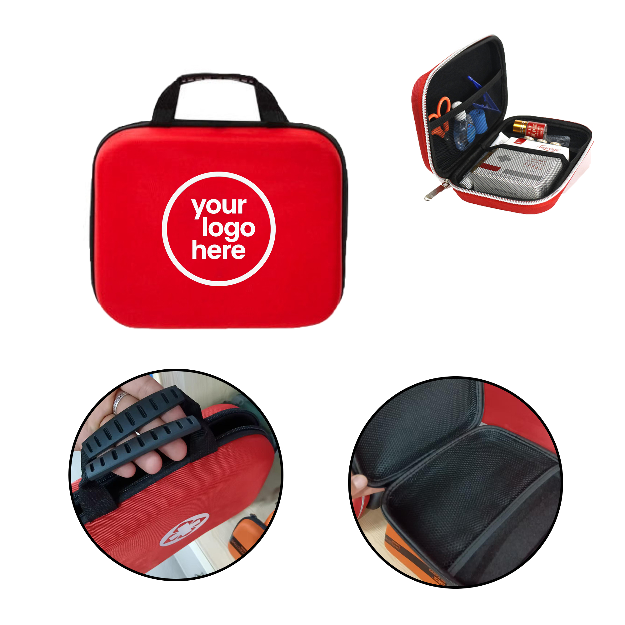 MOQ:100pcs Custom EVA First Aid Pouch