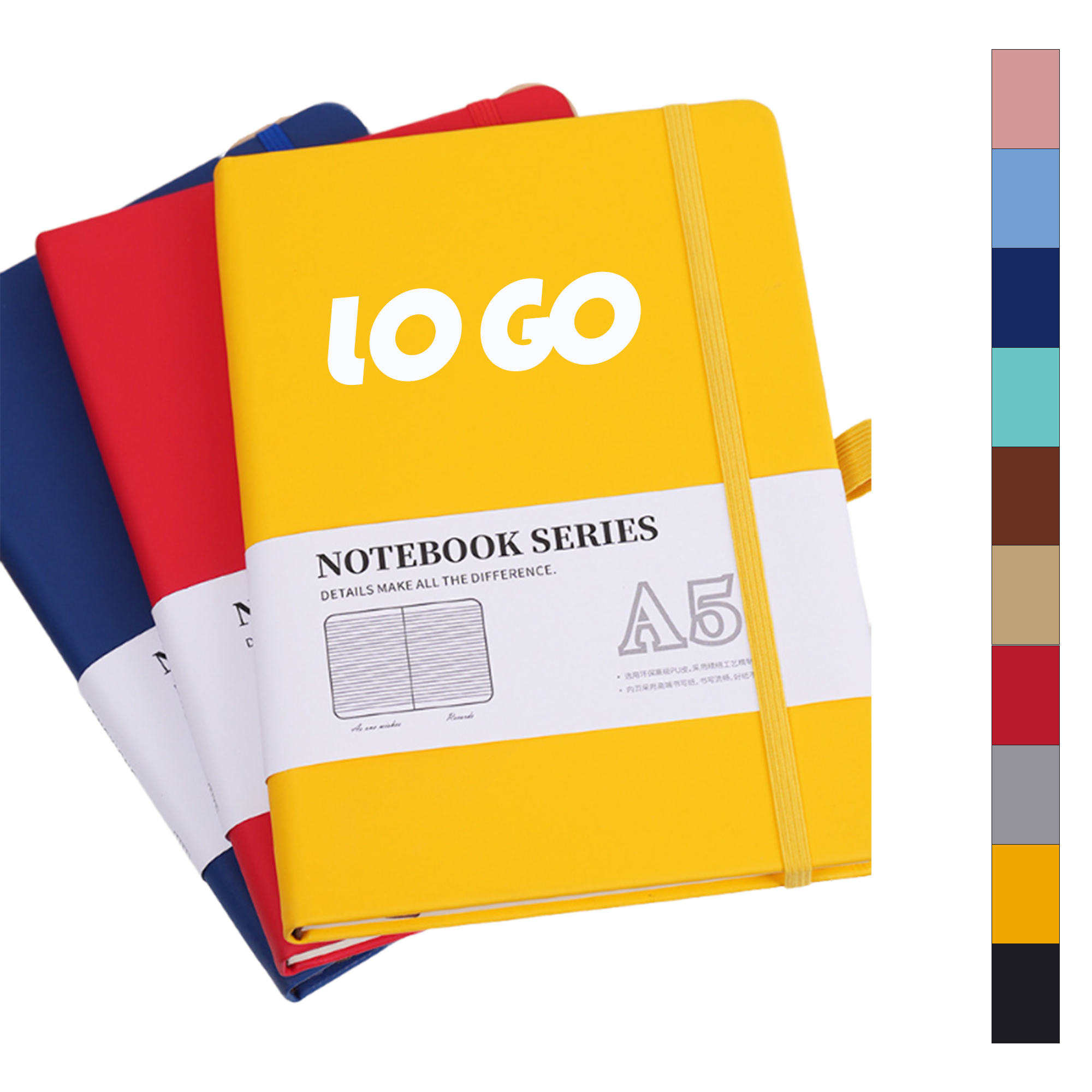 A5 Notebook with Elastic Closure