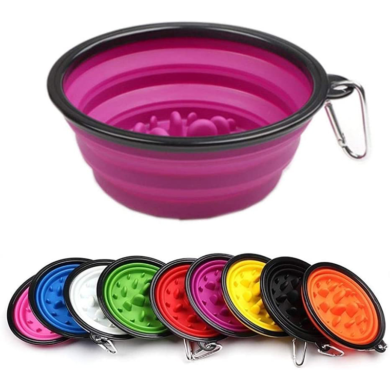 Folding Slow Feeder Dog Bowl