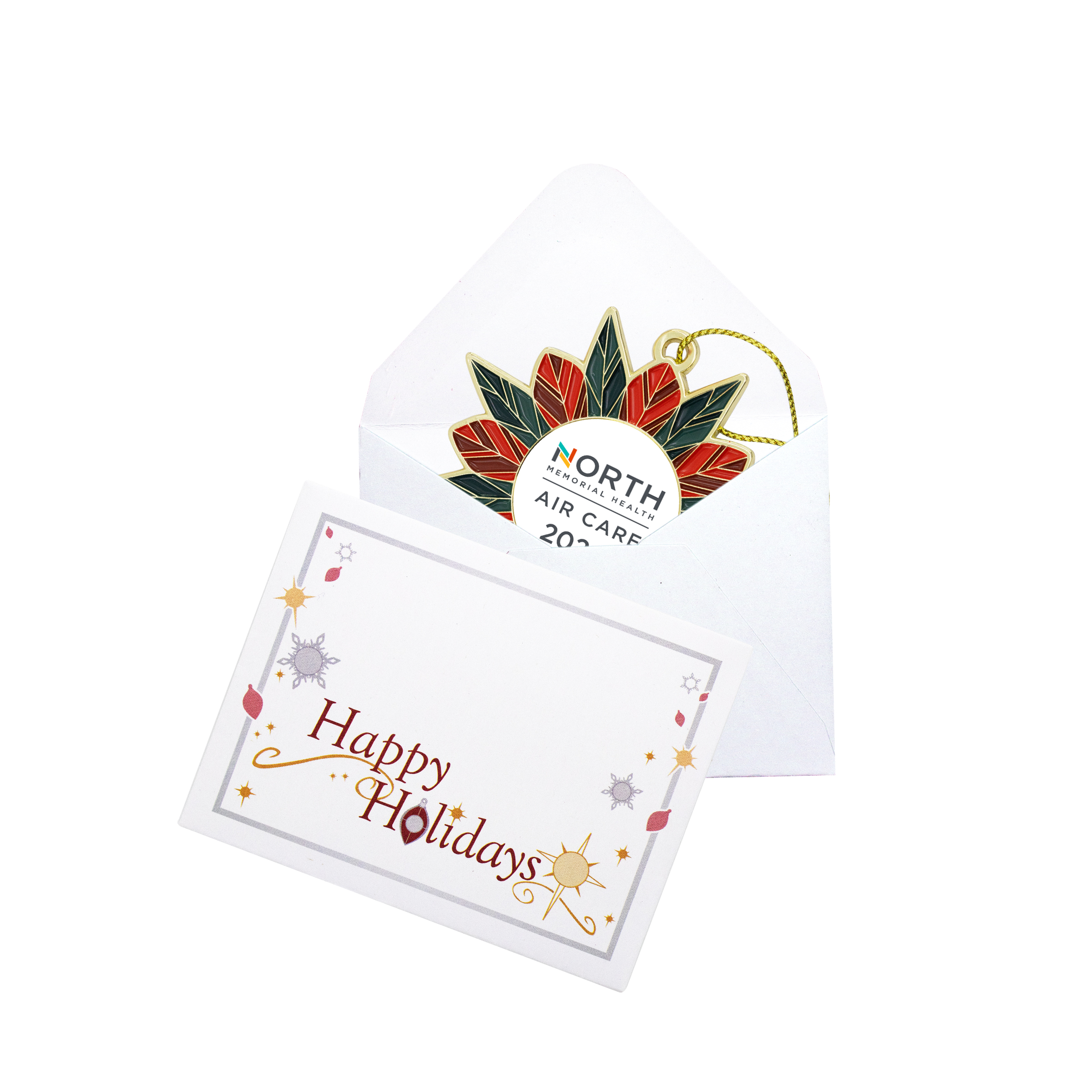 Modern Poinsettia Holiday Ornament 9