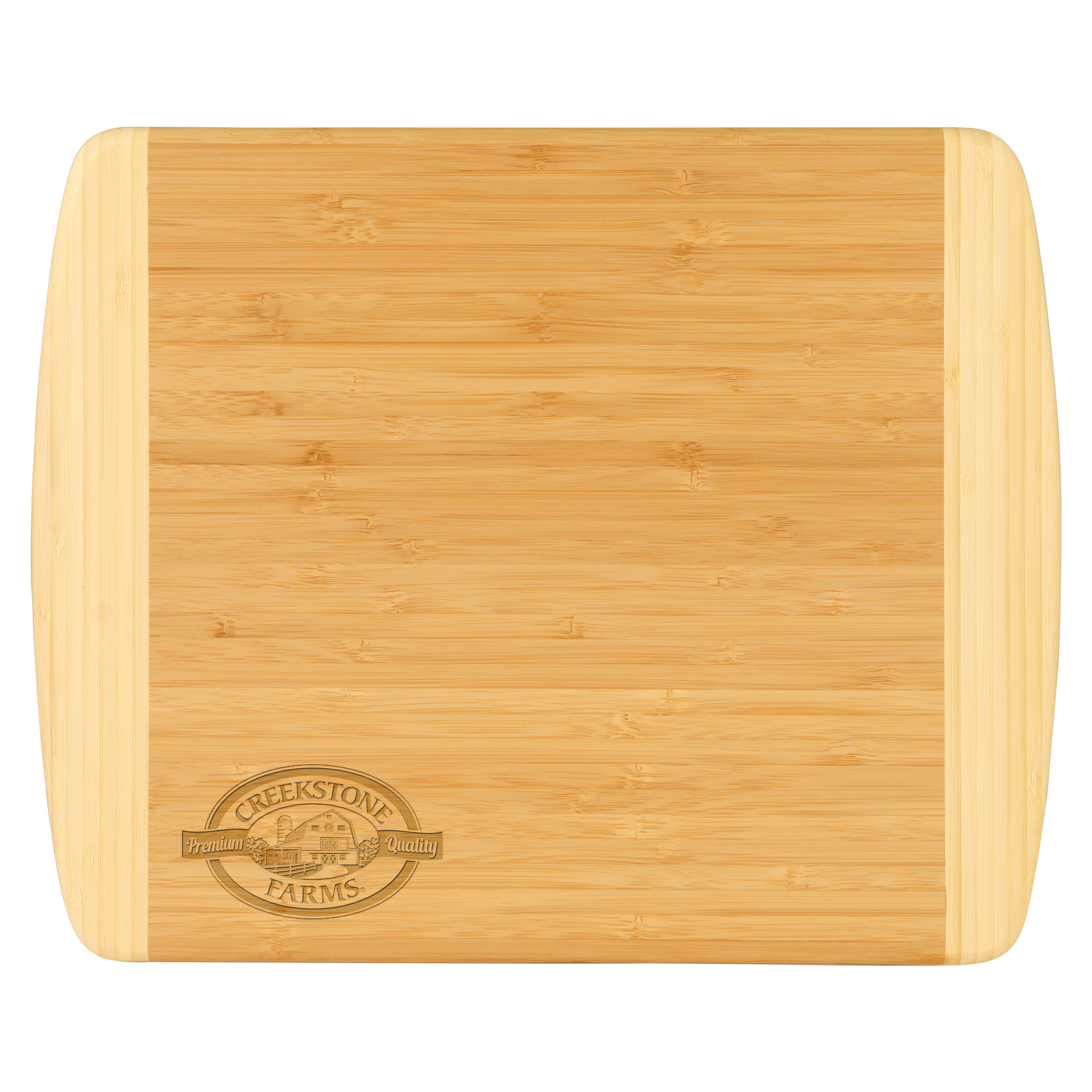13" x 11" Bamboo 2-Tone Cutting Board