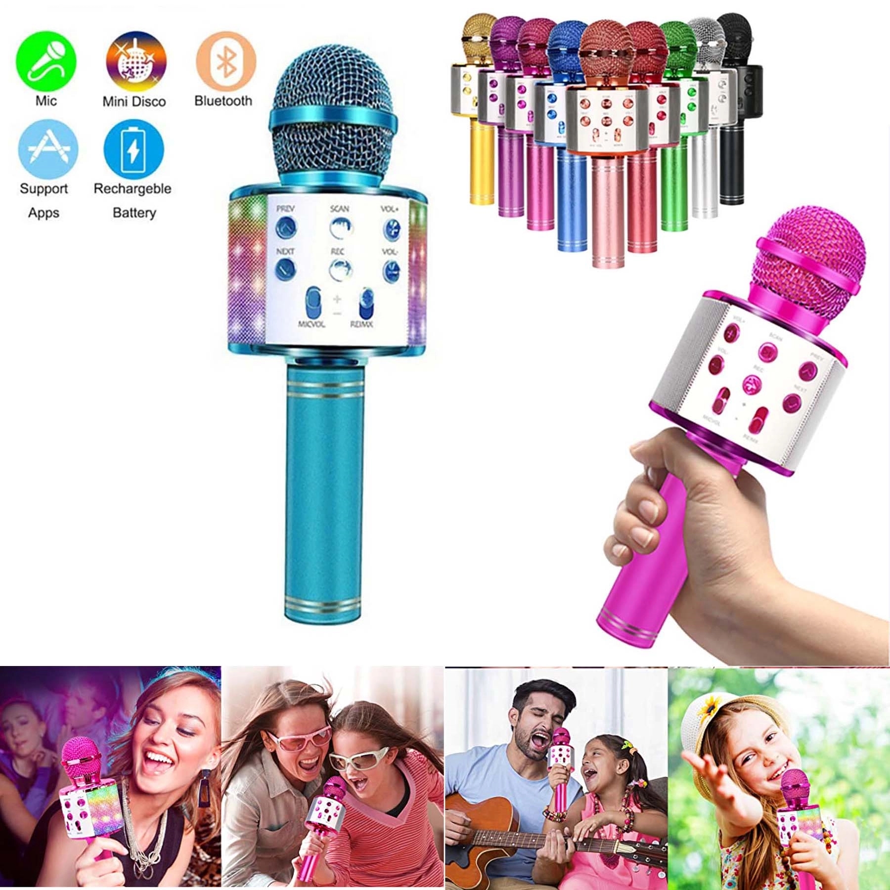BONAOK Wireless Bluetooth Karaoke