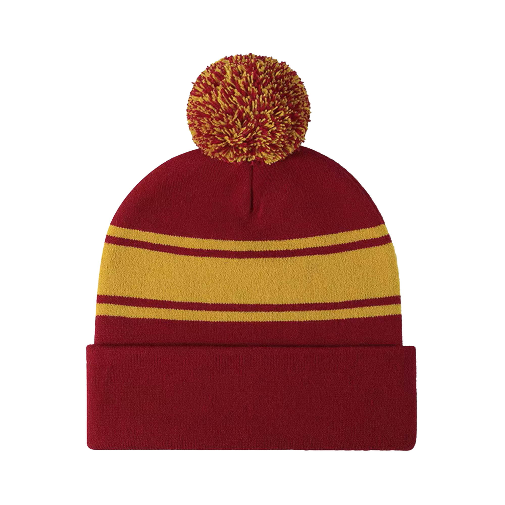 Jacquard-Knit Turn-Up Hat with Pom-Pom 7