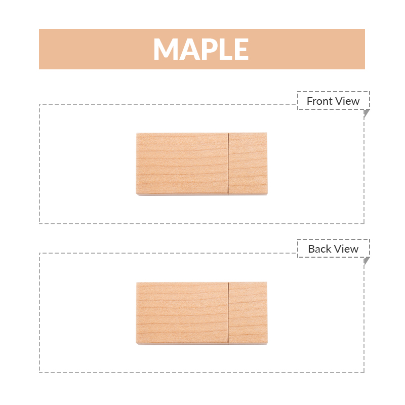 Rectangular Wooden USB Flash Drives with Magnetic Closure 22