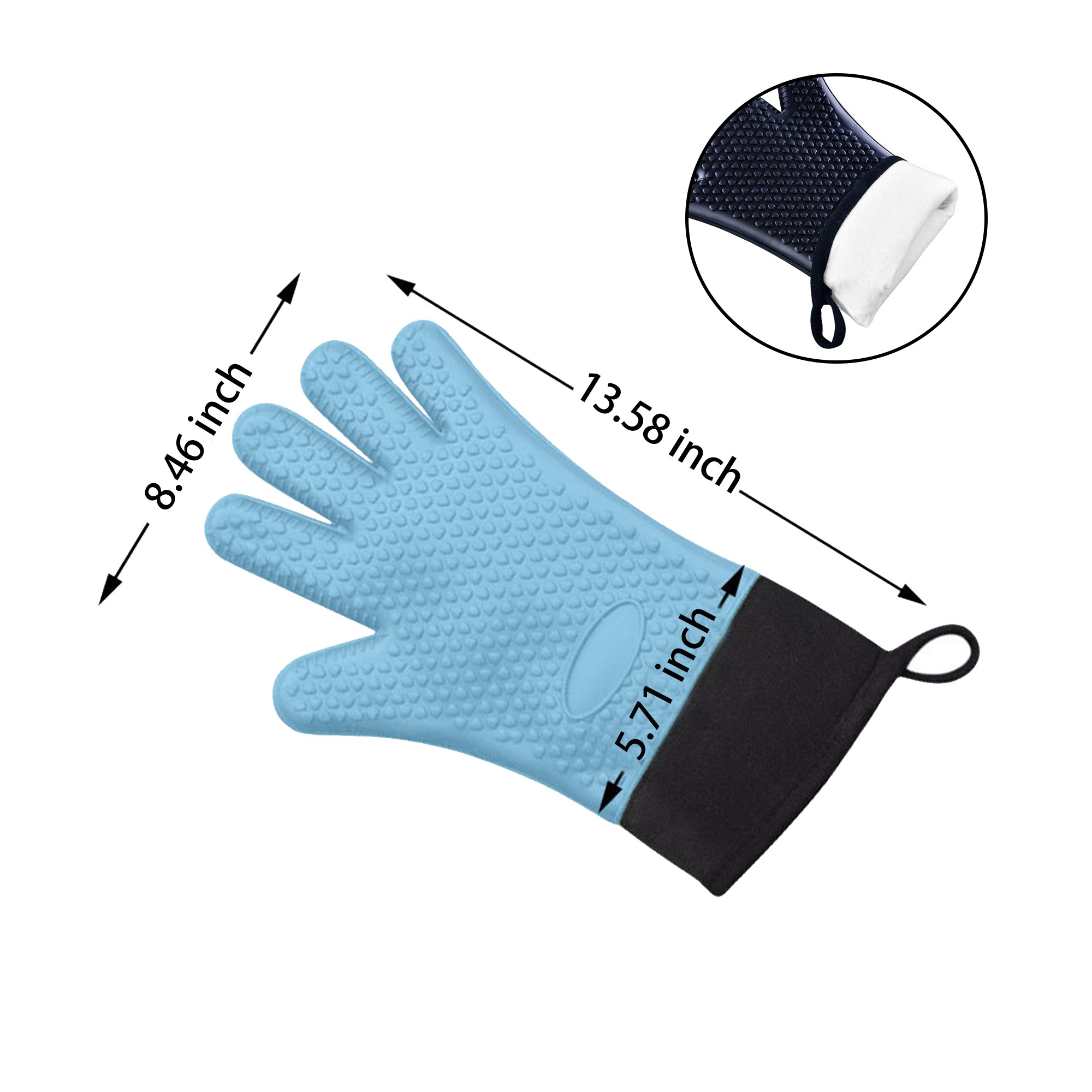 MOQ:10pcs Long BBQ Grill Gloves 5