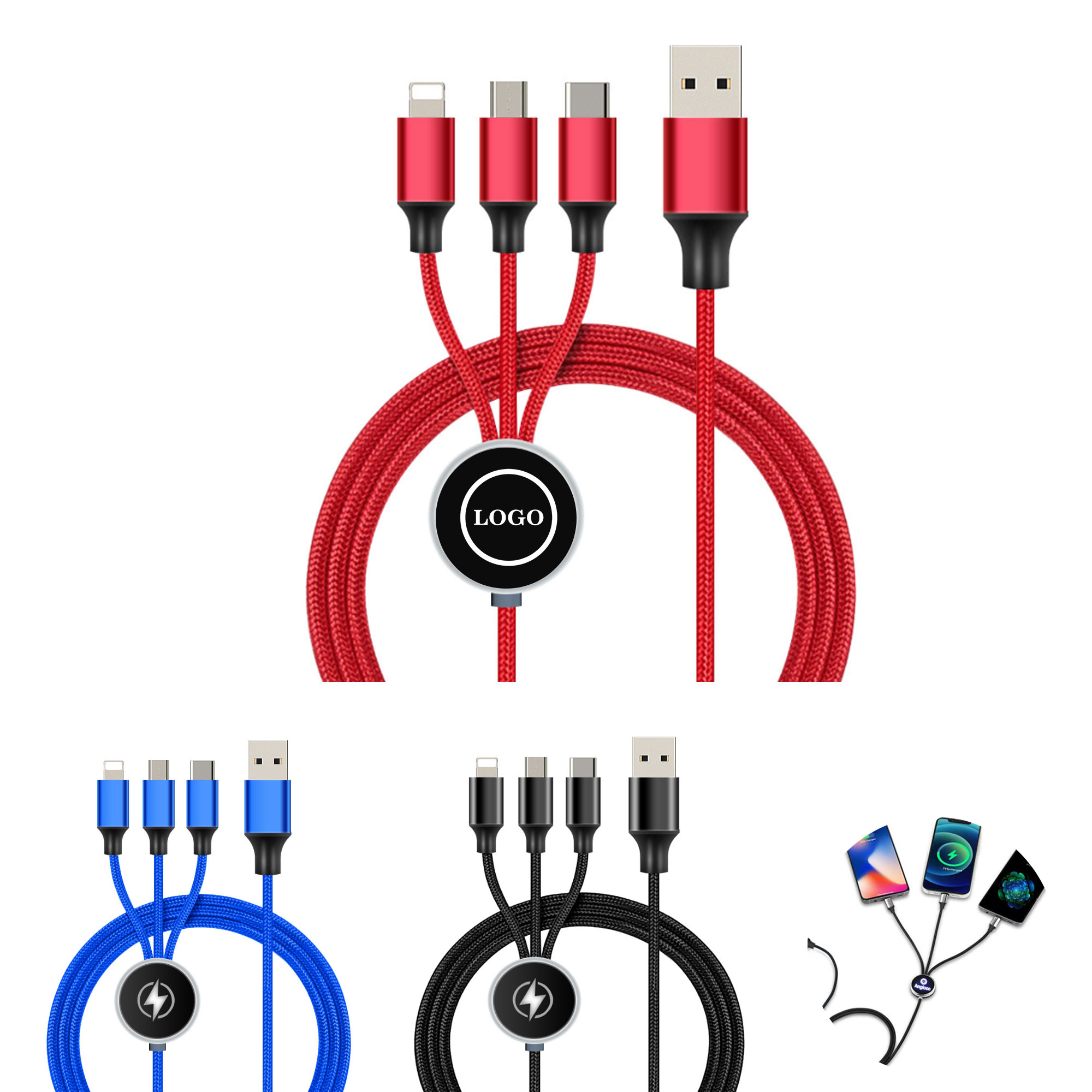 3-in-1 LED Logo Charging Cable 3
