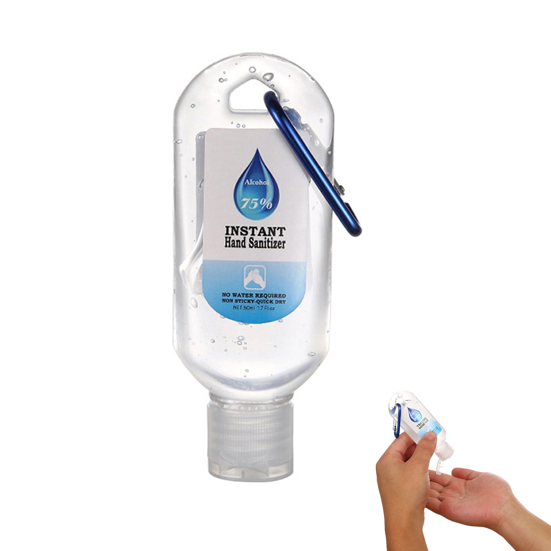 Travel Size Hand Sanitizer With Carabiner