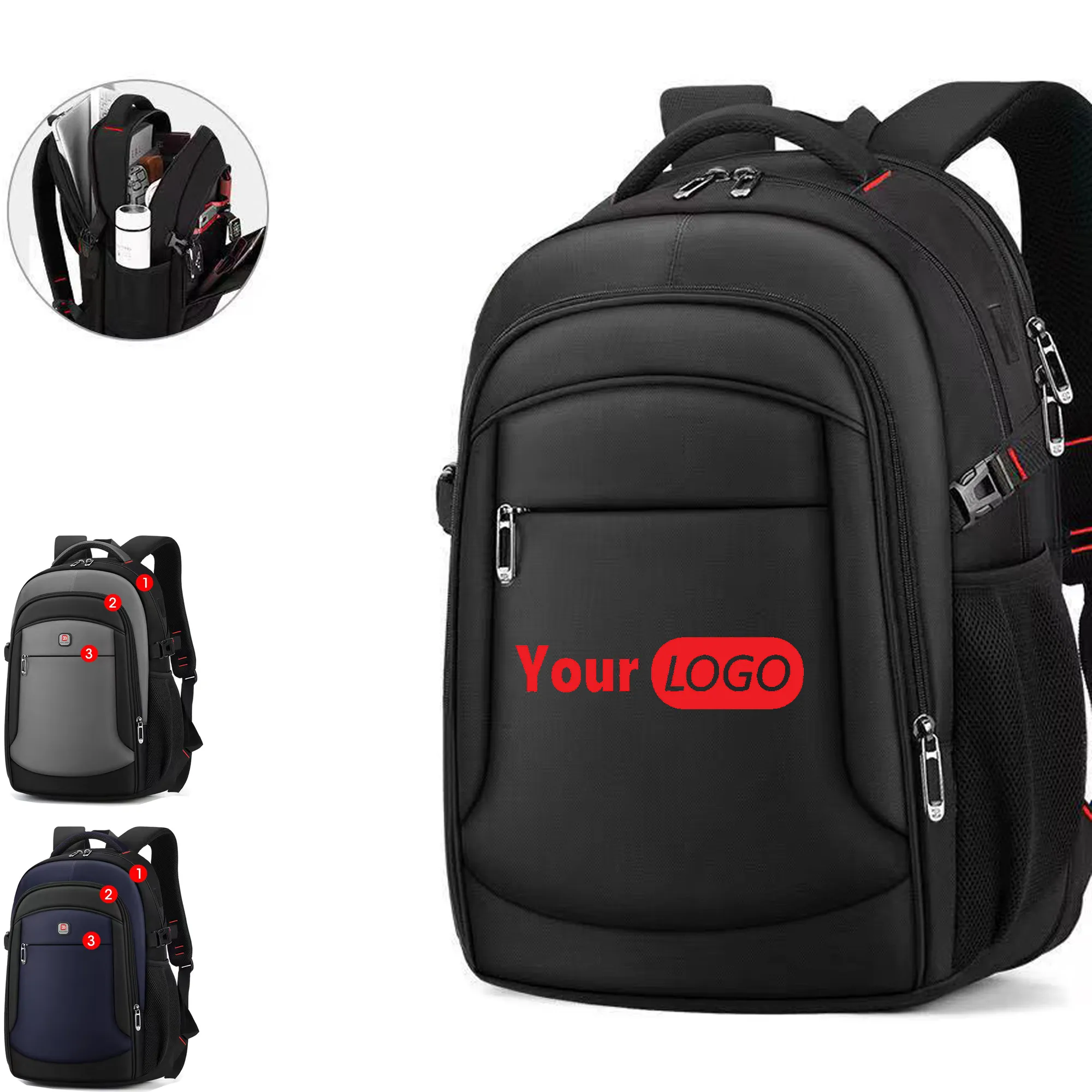 Custom Student Lightweight Waterproof Oxford Cloth Backpack 5