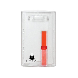 2.28" W x 3.60" H - Vertical Rigid Card Holder (1 Color Imprint)