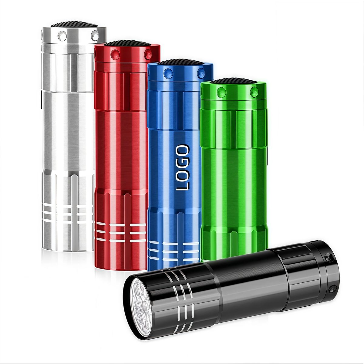 9LED Mini Aluminum Alloy Flashlight 4