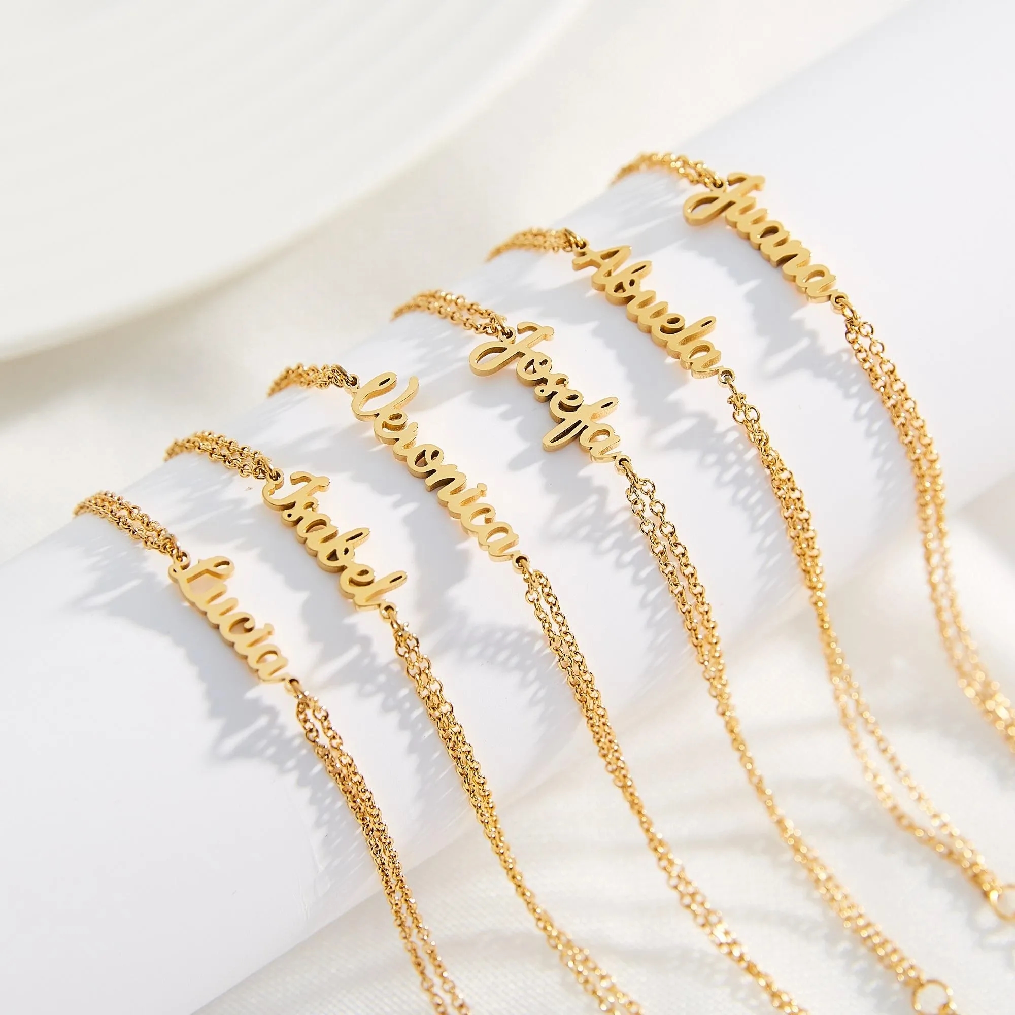 OEM Logo Gold Plated Stainless Steel Letter Bractlet Jewelry 6