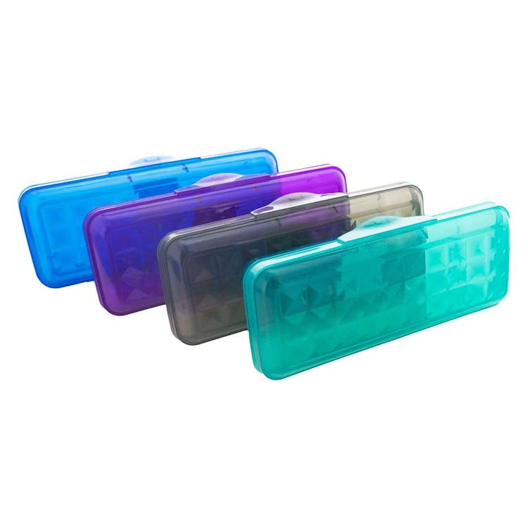 Pencil Boxes - 8" 4 Colors Snap Closure 3