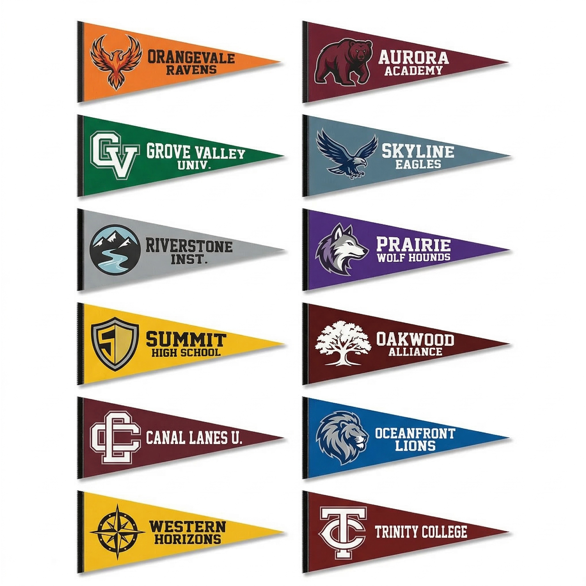 Custom Felt Pennants 5x12"