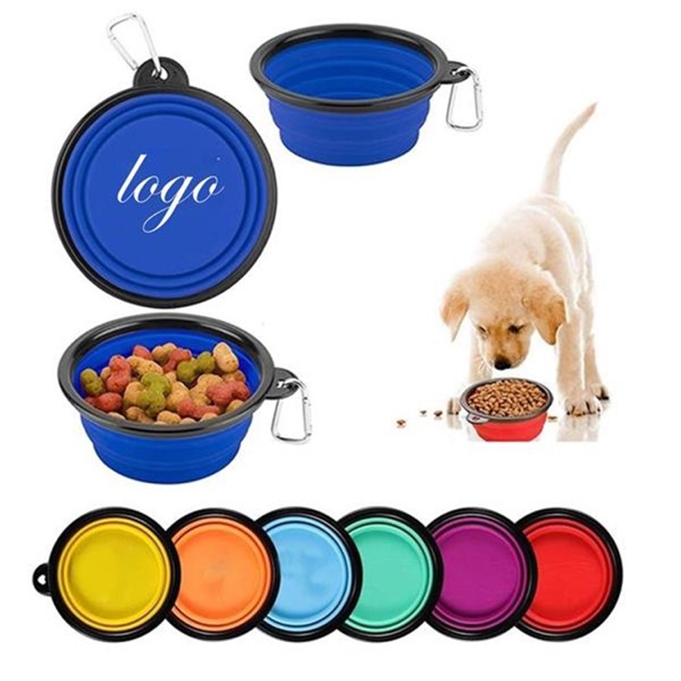 Silicone Collapsible Pet Bowl with Carabiner