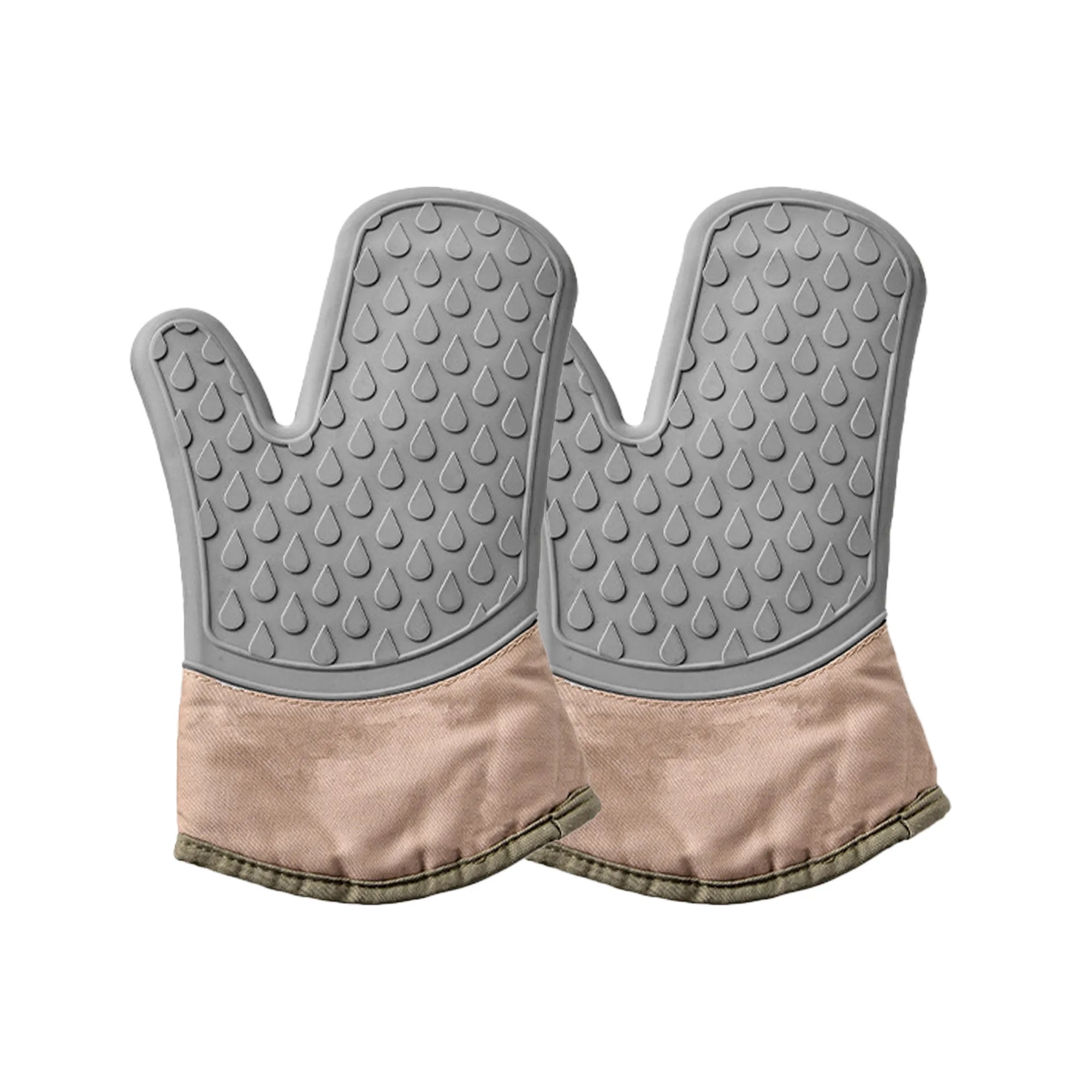 Grey Silicone Oven Mitt 16