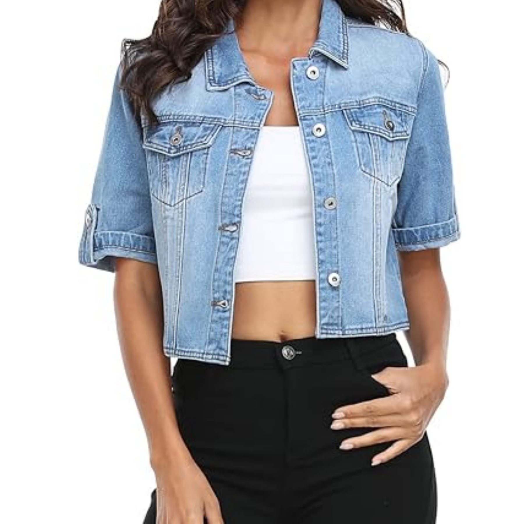 Women's Short Denim Jacket 12