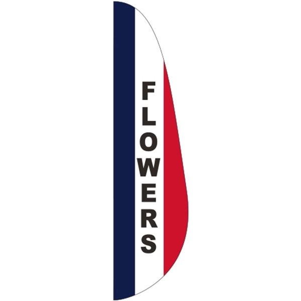 3' x 15' Message Feather Flag - Flowers
