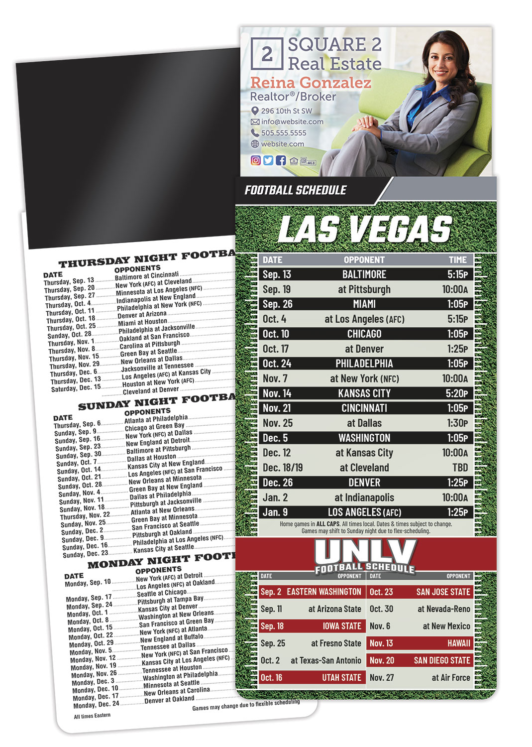Magna-Card Business Card Magnet Football Schedules (3.5x9)