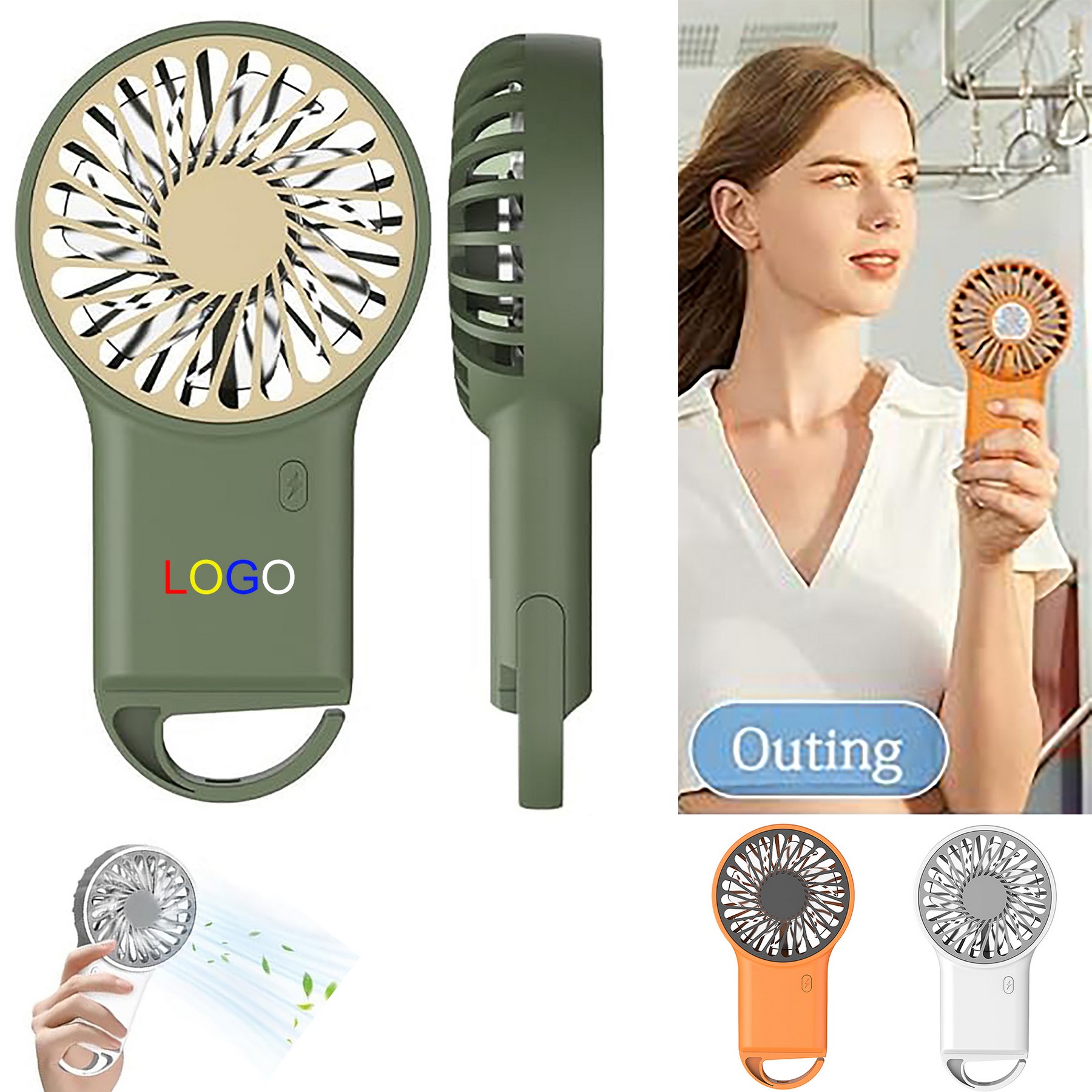 Handheld USB Clip Fan and Desk Fan