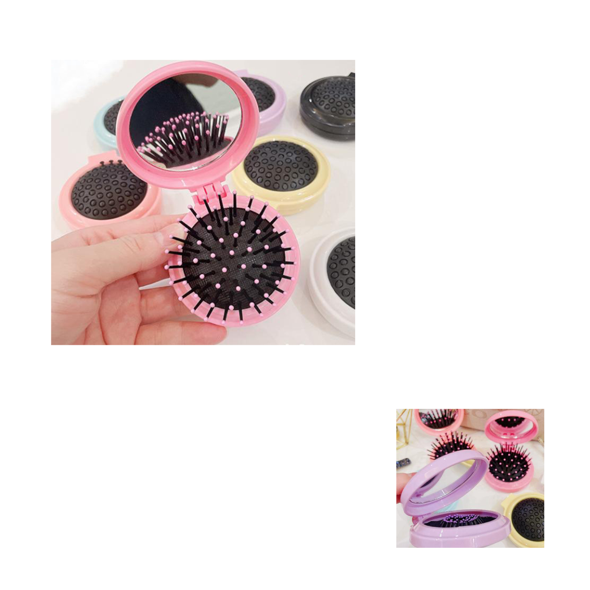 2.6 Inch Foldable Mirror and Comb Set 3