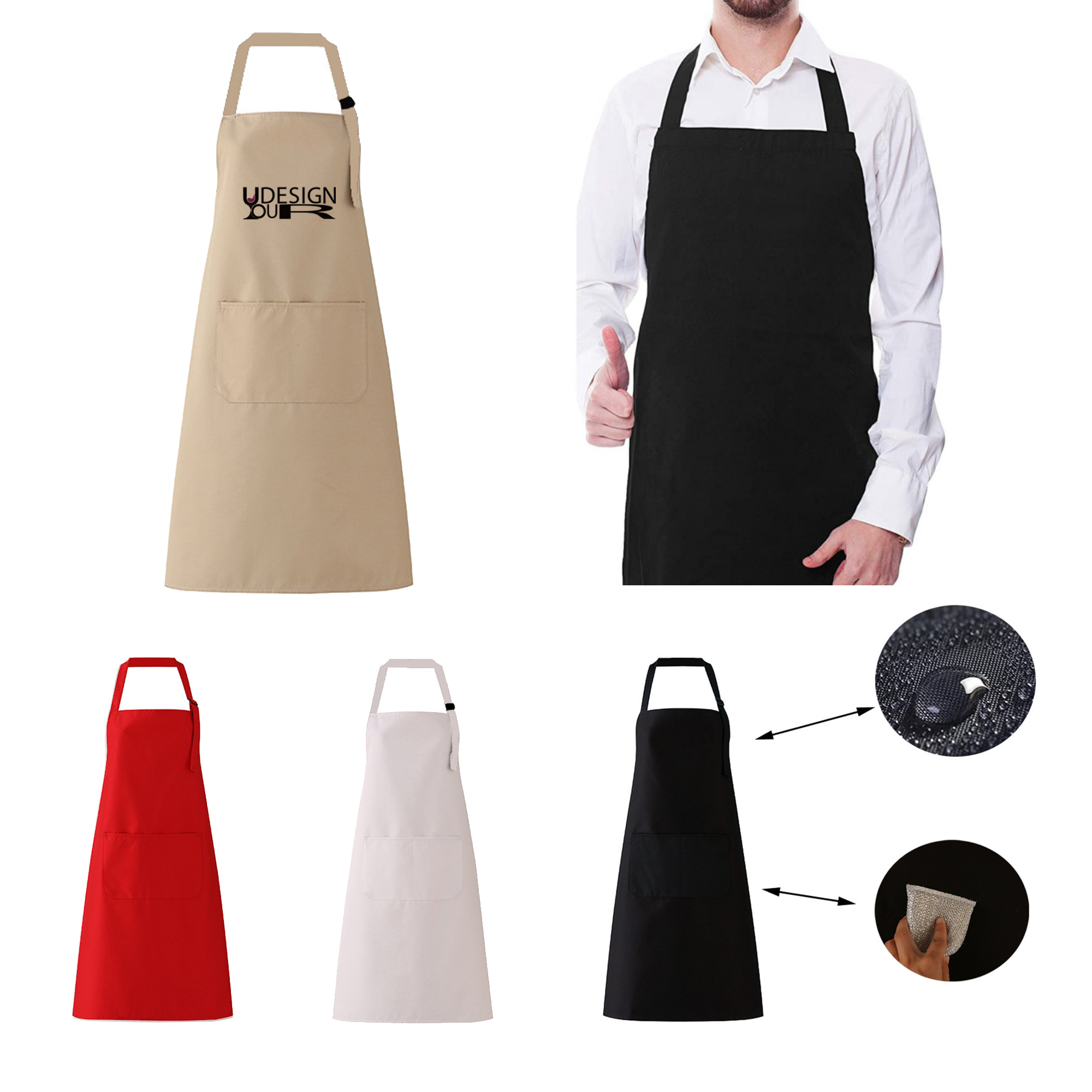 Kitchen Apron with Pockets