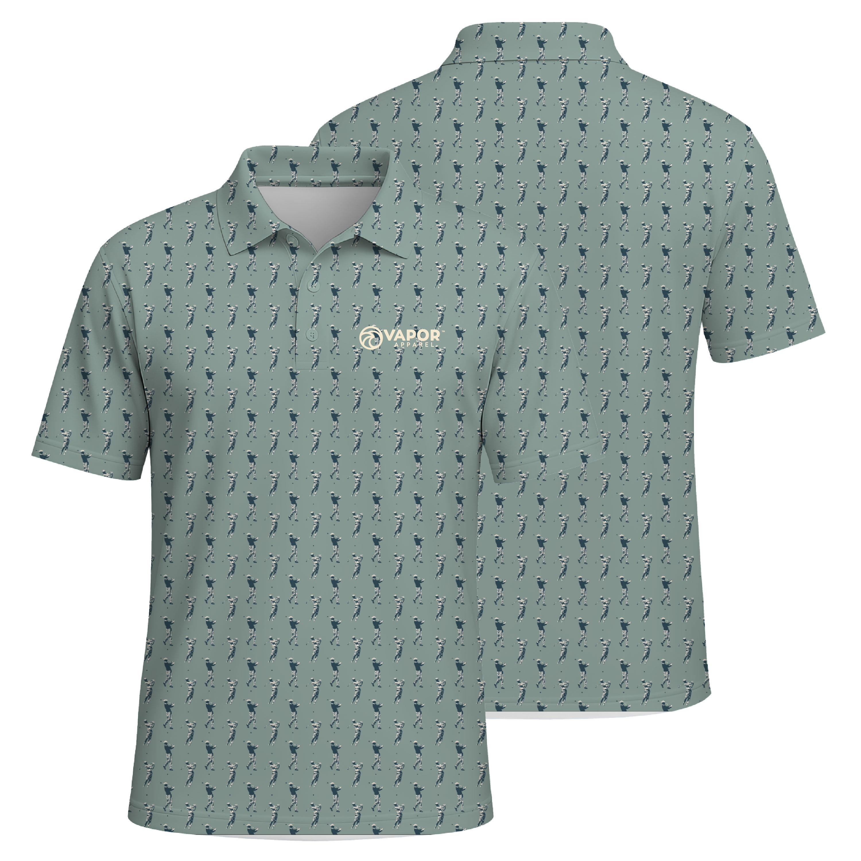 Vapor Apparel Full Sublimation Men's Midweight Polo