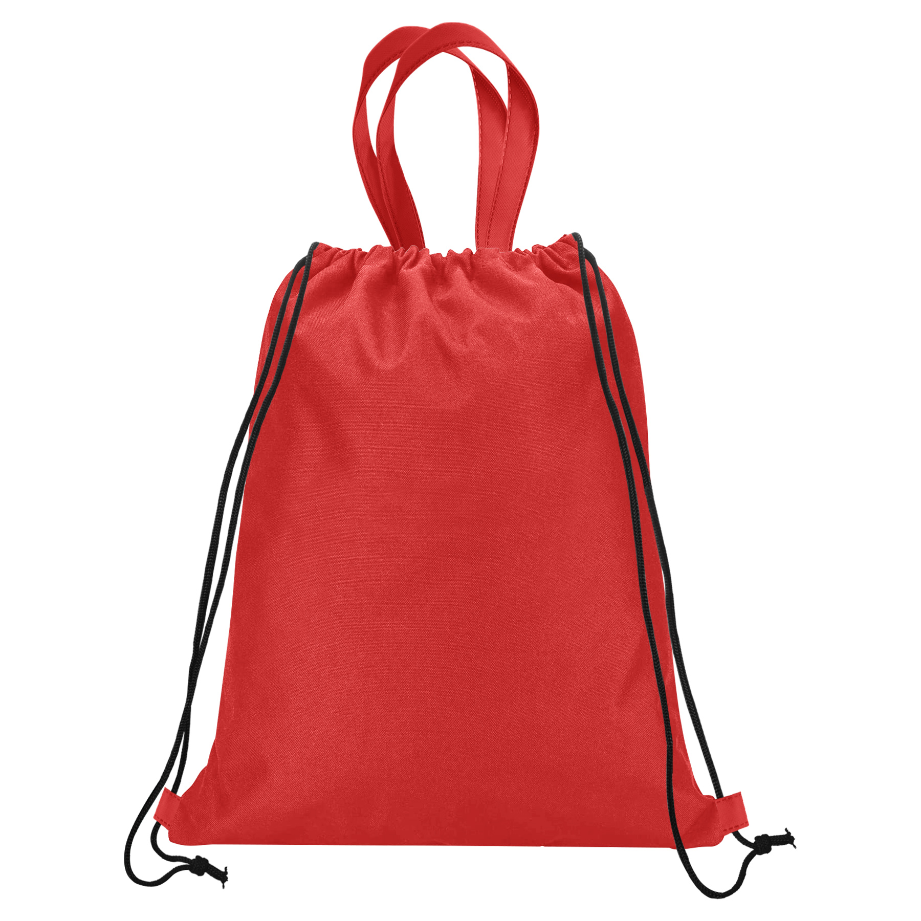 15'' x 11 4/5'' Non Woven Drawstring Backpacks With Carry Handle 8