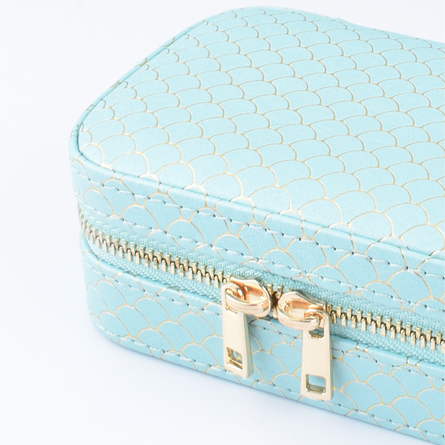 Embossed Mini Jewelry Box with Gold Detailing 11