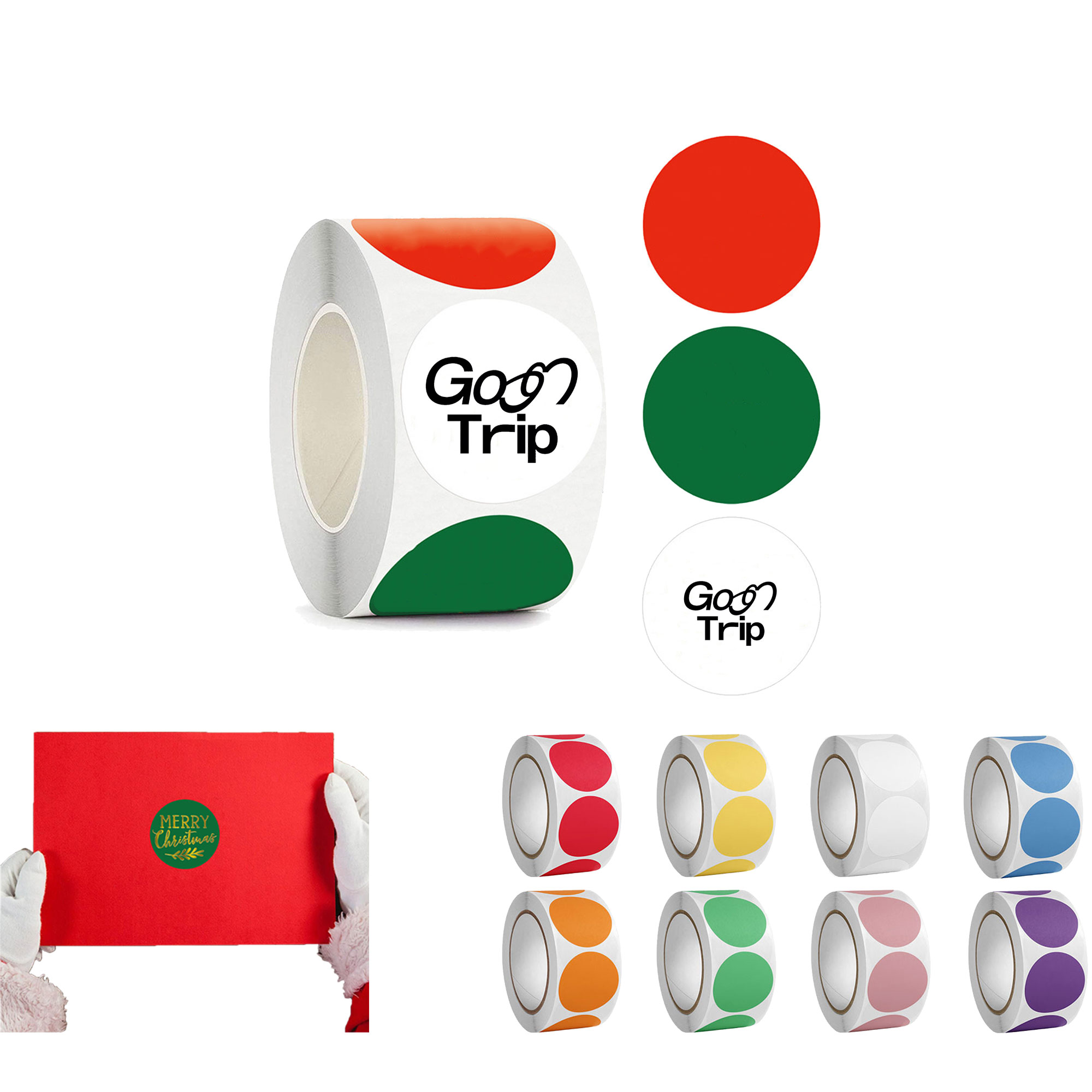 Merry Christmas Round Sticker