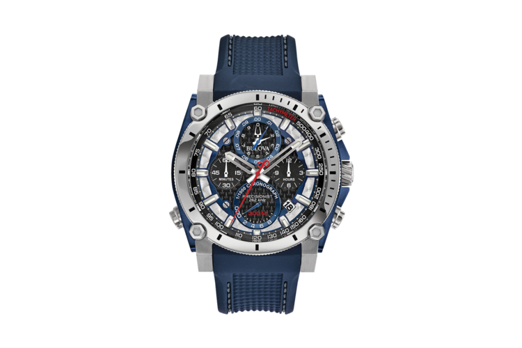 Bulova Men's Icon Chronograph Blue Strap Watch 3