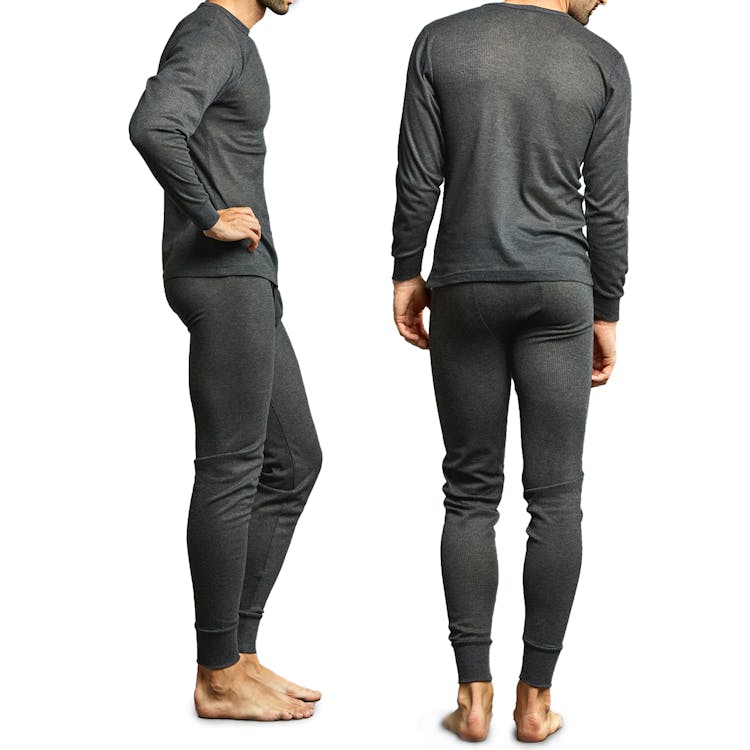 Adult Thermal Underwear Sets - 2XL Charcoal 3