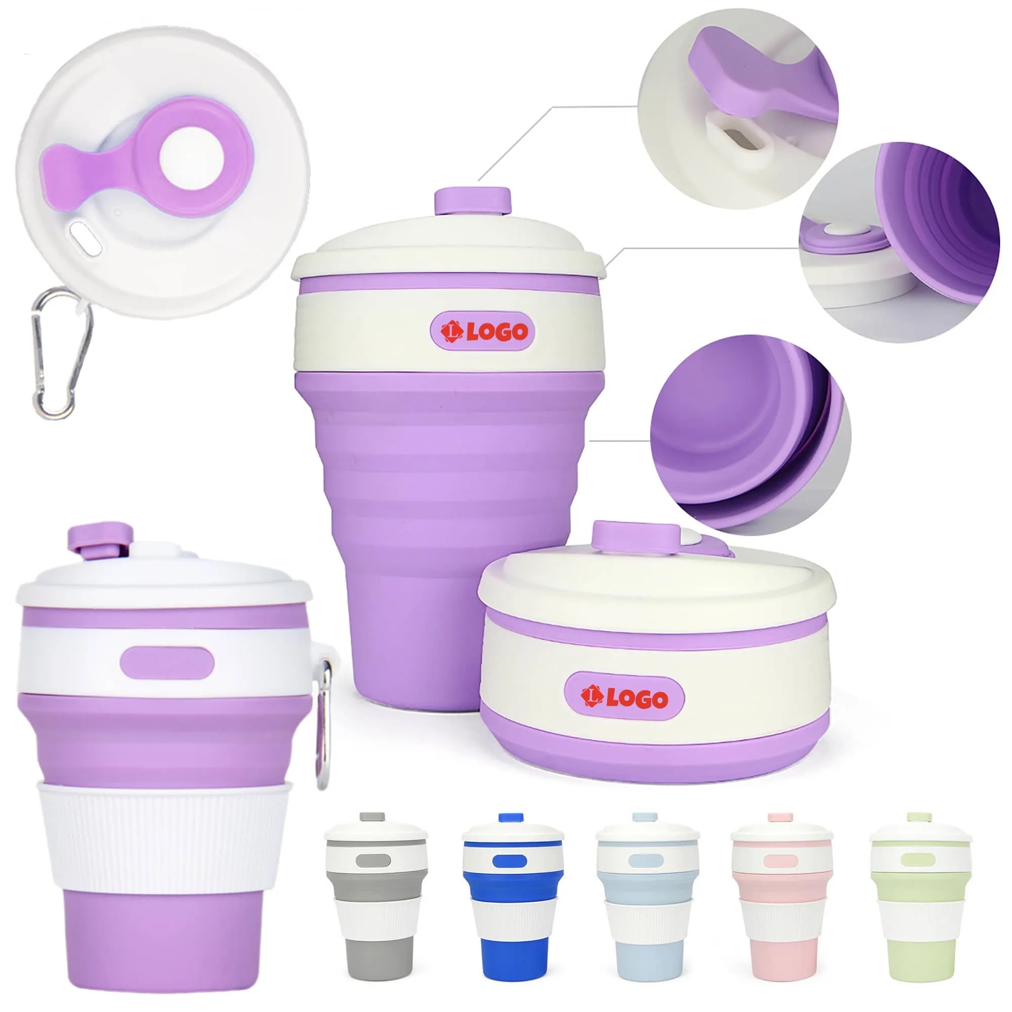 Outdoor Compact Portable Silicone Folding Cup 2