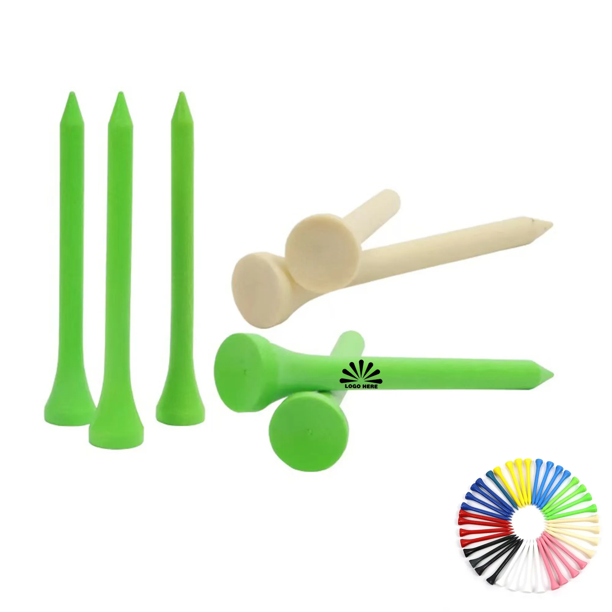 Multi-Color Wooden Golf Tees With Customizable Logo 5