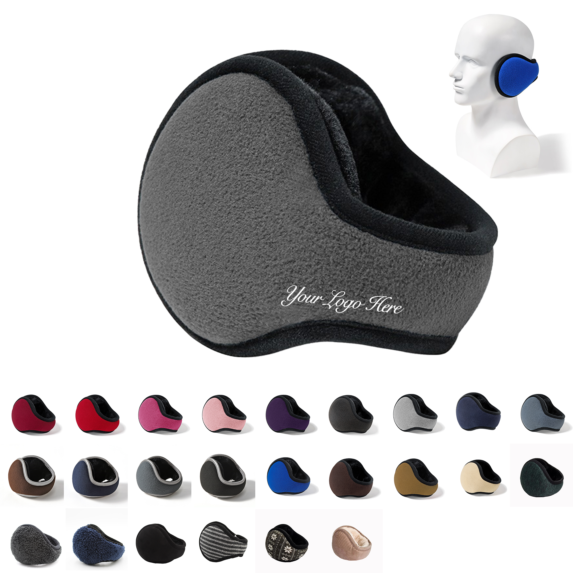 Winter Polar Fleece Ear Warmers 8