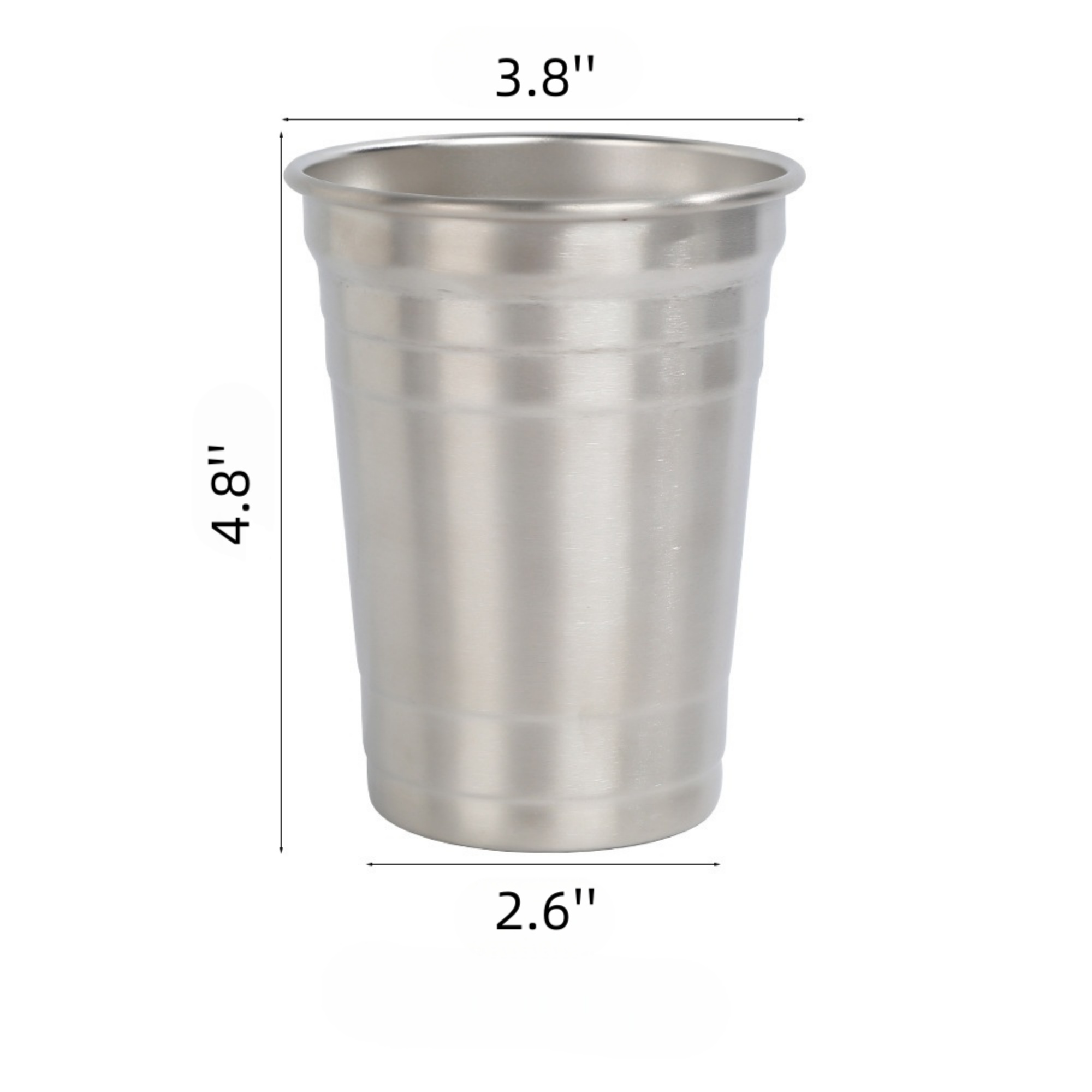 16oz. Stainless Steel Step Pint Cups 5