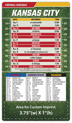 Magnet Football Sport Schedules - 4x7 Round Corners