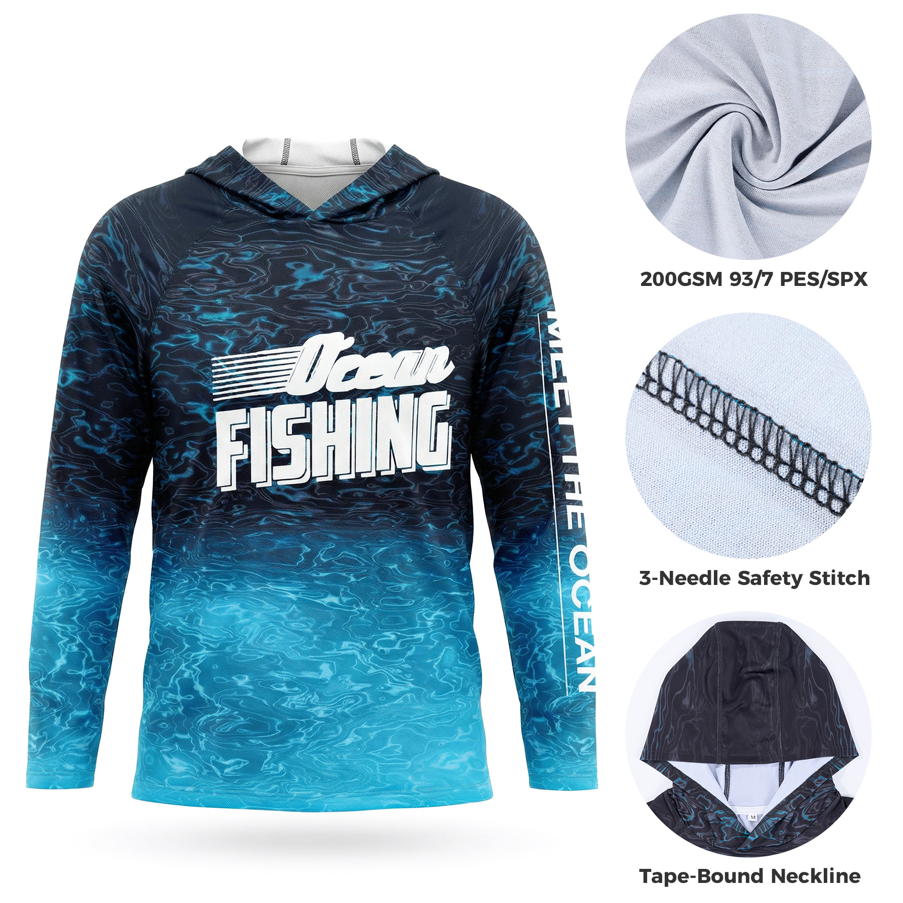 Unisex Sublimation SolarProtec Performance Long Shirt Hoodie 6
