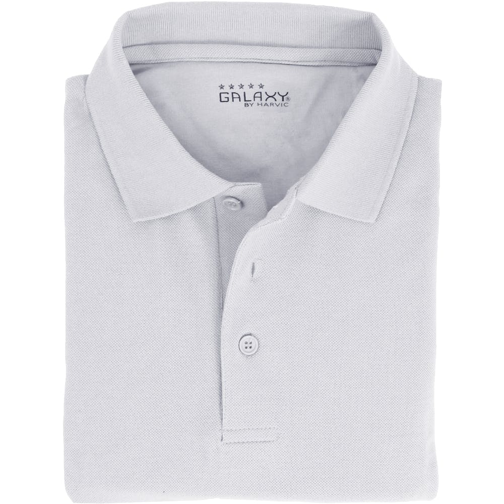 Adult Uniform Polo Shirts - White Short Sleeve Large 3