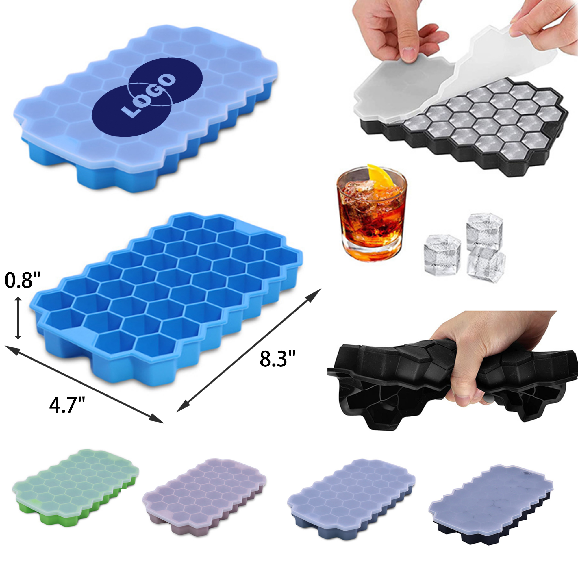 Efficient Silicone Honeycomb Shaped Ice Tray 6