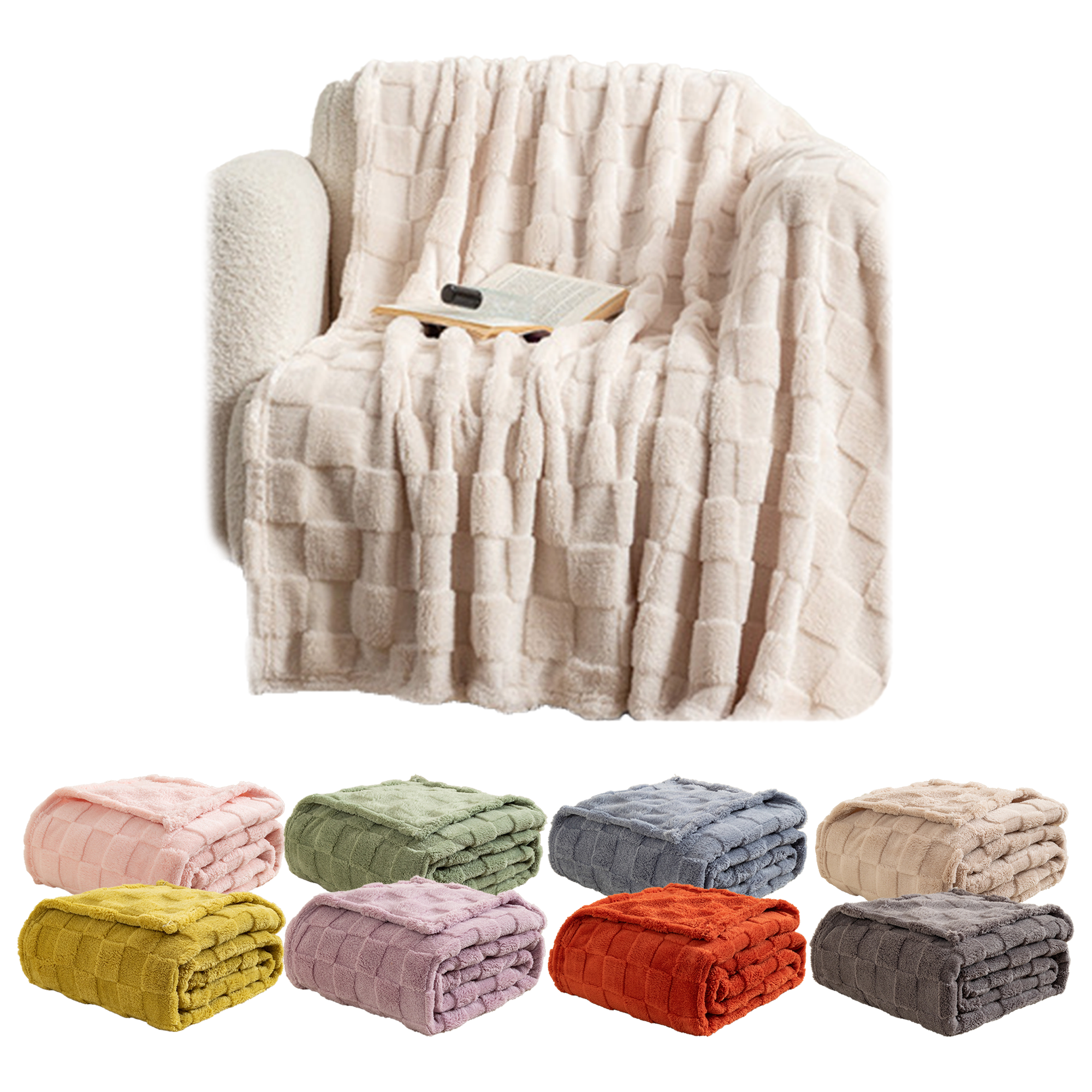 Cozy Fluffy Fleece Throw Blanket